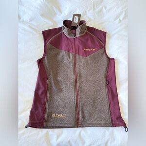 Voormi | Women’s S | Maroon Bison Convex Vest Wool Full Zip Hiking Outdoor | NWT